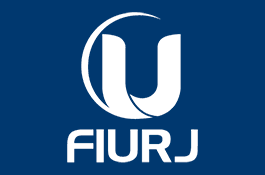 Logo da FIURJ (versão vertical branca)